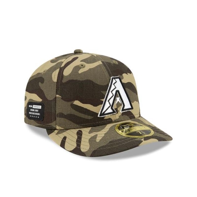 Green Arizona Diamondbacks Hat - New Era MLB Armed Forces Weekend Low Profile 59FIFTY Fitted Caps USA2769485